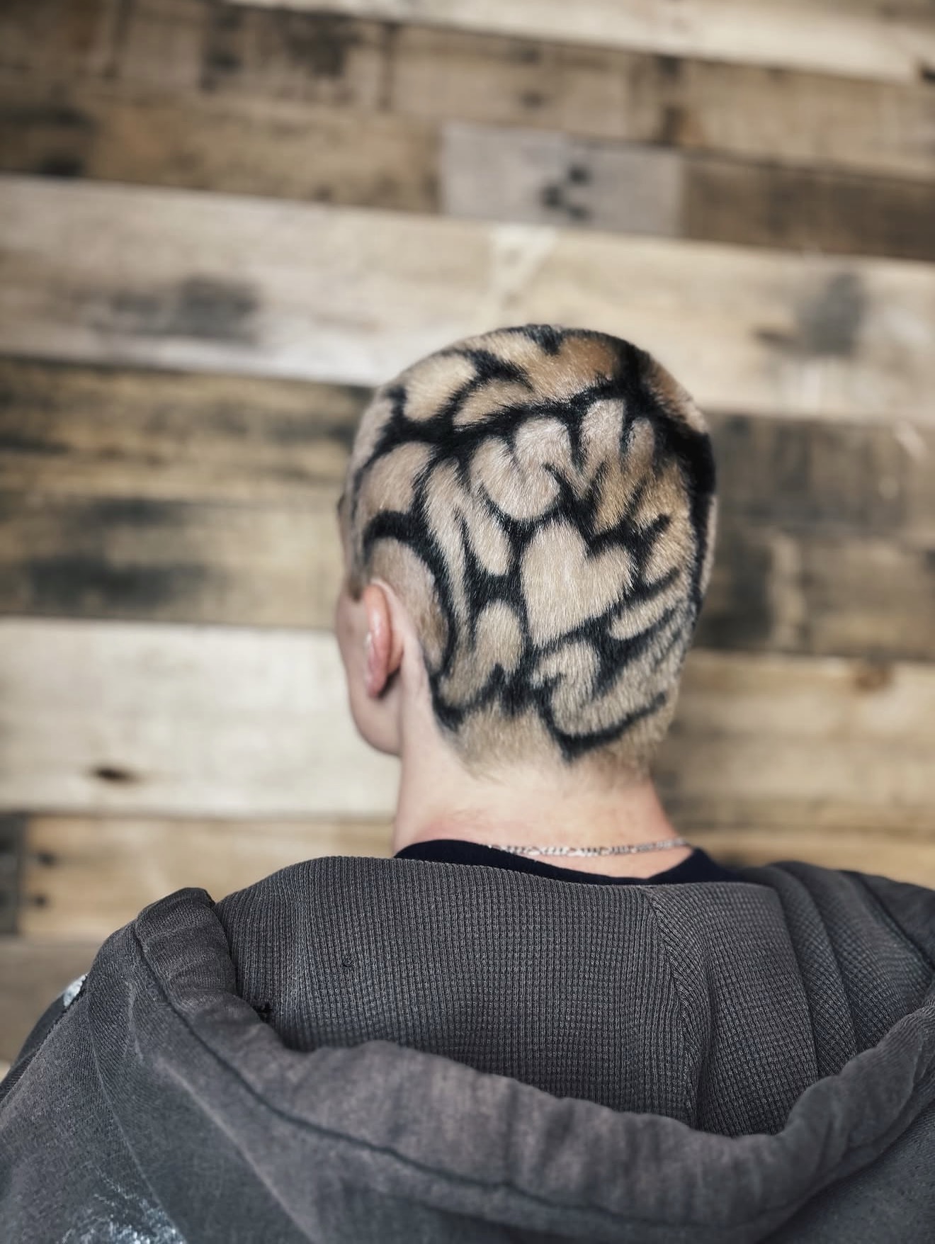 Another angle of the graphic buzz cut